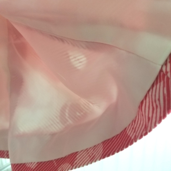 Vintage Skirt Blazer Set Sleeveless Button Collar Wrap Floral Print Red Size 12 - Picture 13 of 16